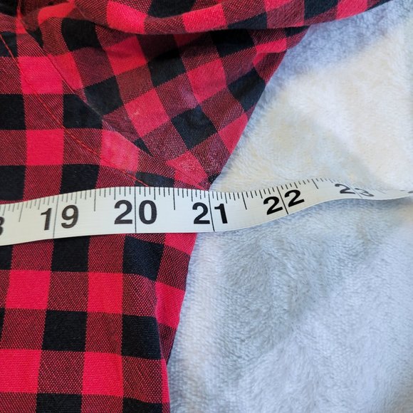 OLD NAVY Red Plaid Casual Cotton Shirt, Farmhouse Fall Top, Size M - Picture 8 of 10